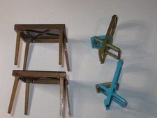 Cadeiras dobráveis Renwal e mesa de cartão móveis para casa de bonecas plástico vintage comprar usado  Enviando para Brazil