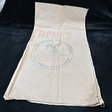 Vintage One Bushel Seed Corn Bag Sack Renks Hybrid Sun Prairie, WI comprar usado Vintage One Bushel Seed Corn Bag Sack Renks Hybrid Sun Prairie, WI comprar usado  Enviando para Brazil