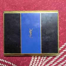Vintage YVES SAINT LAURENT YSL Logotipo Porta-Cigarro Estojo Dourado/Preto/Azul comprar usado  Enviando para Brazil