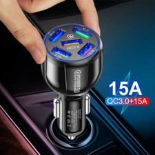 Adaptador carregador de carro 5 portas USB super rápido para iPhone celular Samsung Android comprar usado  Enviando para Brazil