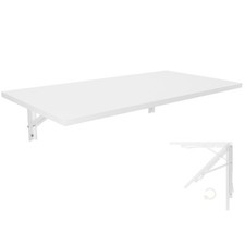 Stół składany do montażu na ścianie KDR 80x40 cm w kolorze białym – ergonomiczny design na sprzedaż  PL