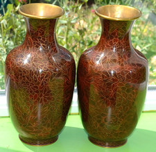 Pair vintage cloisonne for sale  FAREHAM