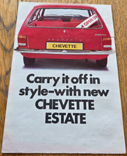 1977 VAUXHALL CHEVETTE ESTATE folheto de vendas de carros do Reino Unido. Catálogo / prospekt comprar usado  Enviando para Brazil
