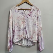 Blusa macia rayon respingo tinta aquarela pano e pedra nova sem etiquetas tamanho médio, usado comprar usado  Enviando para Brazil