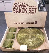 CONJUNTO DE LANCHES VINTAGE ÂNCORA SORENO ABACATE VIDRO VERDE 8 peças comprar usado CONJUNTO DE LANCHES VINTAGE ÂNCORA SORENO ABACATE VIDRO VERDE 8 peças comprar usado  Enviando para Brazil