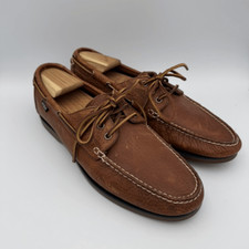 Usado, Tênis Polo Ralph Lauren Masculino Marrom Bienne Couro Caído Barco Tamanho 11.5D comprar usado  Enviando para Brazil