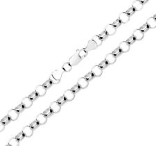 Corrente Belcher Prata Esterlina - 7mm Largura - 16 18 20 22 24 26 30 polegadas - Sólida comprar usado  Enviando para Brazil