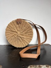 Vintage woven handbag for sale  LONDON