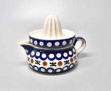 Używany, Bolesławiec Polish Pottery Blue Juicer na sprzedaż  Wysyłka do Poland