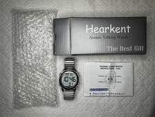 Relógio Atomic Talking com deficiência visual Hearkent prata aço inoxidável caixa aberta comprar usado  Enviando para Brazil