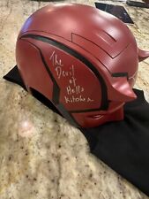 Casco completo firmado por Charlie Cox autografiado Daredevil Marvel Netflix certificado de autenticidad JSA 6 segunda mano  Embacar hacia Argentina