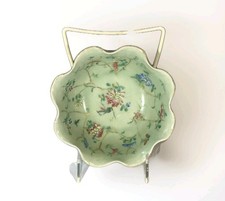 Tigela de porcelana antiga família chinesa rosa marca Tongzhi recortada, floral e pêra comprar usado  Enviando para Brazil