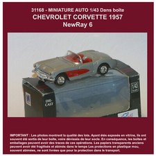 1890 MINIATURE CHEVROLET CORVETTE 1957 NEW RAY dans BOITE comprar usado  Enviando para Brazil