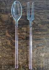 Pink clear glass for sale  DUDLEY