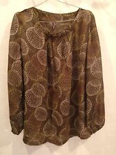 Blouse marron polyester d'occasion  Bourg-de-Thizy
