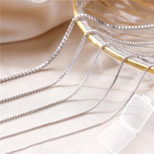 Colar de prata esterlina 925 real 0,7-2,0 mm corrente caixa 14-30" anel de mola estampado comprar usado Colar de prata esterlina 925 real 0,7-2,0 mm corrente caixa 14-30" anel de mola estampado comprar usado  Enviando para Brazil