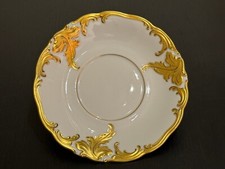 Prato de pires de sopa vintage Walbrzych Polônia porcelana aro folha de ouro - 6,75 pol comprar usado  Enviando para Brazil
