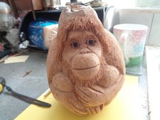 Carved coconut monkey for sale  ROMFORD
