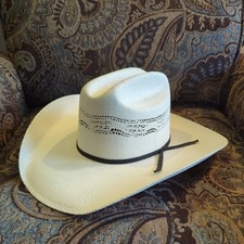 Chapéu de cowboy Cody James 15X natural Bangora palha gravata preta masculino tamanho 6 3/4 comprar usado  Enviando para Brazil