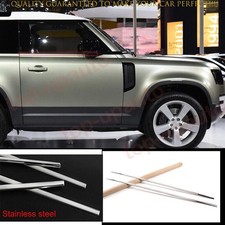 Para Land Rover Defender 90 aço inoxidável cromado tampa do peitoril da janela da porta acabamento 2P comprar usado  Enviando para Brazil
