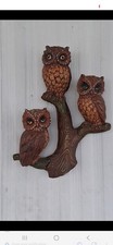 Corujas vintage raras penduradas na parede de cerâmica empoleiradas no tronco década de 1960, usado comprar usado Corujas vintage raras penduradas na parede de cerâmica empoleiradas no tronco década de 1960, usado comprar usado  Enviando para Brazil