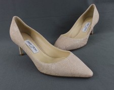 Jimmy Choo Novo Sem Caixa Sapato Feminino Couro Nude Cobra Em Relevo Romy Salto Bomba 39 EUA 9 comprar usado  Enviando para Brazil
