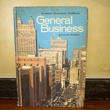 GENERAL BUSINESS 7TH ED SCHOOL TEXTBOOK CRABBE ENTERLINE DEBRUM VINTAGE 1956 b95 comprar usado  Enviando para Brazil