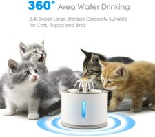 Fonte de água elétrica automática para animais de estimação 2,4 L dispensador de bebida para cães e gatos com filtro, usado comprar usado  Enviando para Brazil