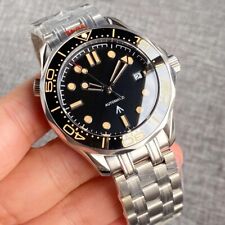 41mm NH35A relógio automático masculino vidro de safira moldura cerâmica mostrador preto aço 007, usado comprar usado  Enviando para Brazil