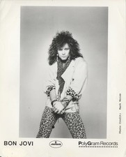 Foto publicitária original 8x10 de Jon Bon Jovi Polygram Mercury Records década de 1980  comprar usado  Enviando para Brazil
