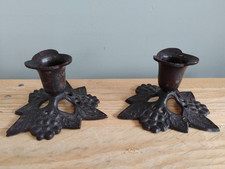 cast iron candle sticks for sale  CLEVEDON