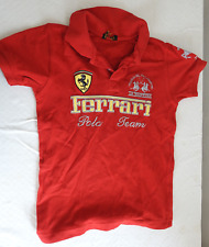 Camiseta polo Ferrari infantil masculina jersey vermelho tamanho M 100% algodão corrida, usado comprar usado  Enviando para Brazil