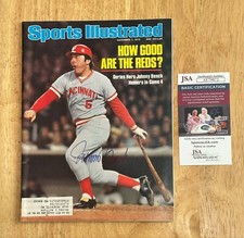 Johnny Bench revista esportiva ilustrada assinada 11/1/76 vermelha de beisebol autografada JSA comprar usado  Enviando para Brazil
