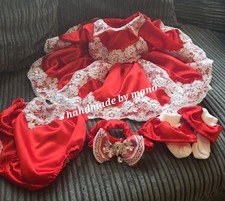 Xmas red satin for sale  HOUNSLOW