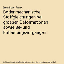 Bodenmechanische stoffgleichun gebraucht kaufen  Trebbin