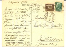 1934 milano cartolina usato  Milano