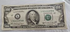 Série 1990 nota de US$ 100 dólar nota da Reserva Federal circulada comprar usado  Enviando para Brazil