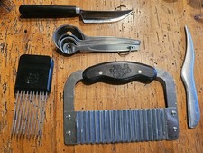 LOTE DE 5 accesorios de herramientas de cocina chef mimado, embudos de corte arrugado Deglon ETC segunda mano  Embacar hacia Mexico