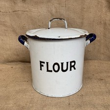 Vintage enamel flour for sale  STOKE-ON-TRENT