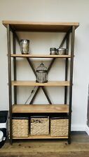 Wooden metal bookcase for sale  HORNCHURCH