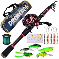 Usado, Combo de vara de pesca e molinete, vara de pesca telescópica de fibra de carbono 6,9 pés com S... comprar usado  Enviando para Brazil