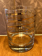 Vintage Kraftware Fita Dourada Espiral Redemoinho Pedras Moda Antiga Barra de Vidro de Uísque  comprar usado  Enviando para Brazil