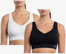 Paquete de 2 sujetadores deportivos sin costuras PUMA, blanco/negro, XL segunda mano  Embacar hacia Mexico