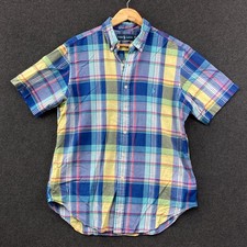 Camisa masculina Ralph Lauren grande com botões multi madras xadrez ajuste clássico pônei comprar usado  Enviando para Brazil