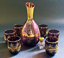 set amethyst decanter glass for sale  Burbank