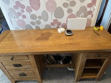 Solid oak desk for sale  NORWICH