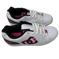 tênis clemente feminino de couro branco tamanho 10 DC Shoes usado uma vez comprar usado  Enviando para Brazil