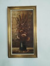 Huile toile bouquet d'occasion  France