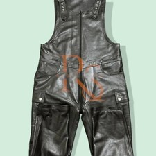 Terno masculino estilo LGBT preto gay couro de cordeiro genuíno ajuste fino terno gay comprar usado  Enviando para Brazil