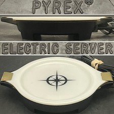 Garrafa/servidor de aquecimento elétrico Pyrex Compass CECC 1959 fabricado nos EUA testado comprar usado  Enviando para Brazil